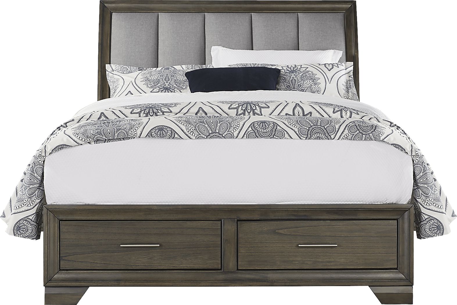 Beckwood Gray 3 Pc Queen Sleigh Bed with Storage Rooms To Go