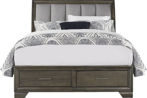 Beckwood Gray 3 Pc Queen Sleigh Bed with Storage