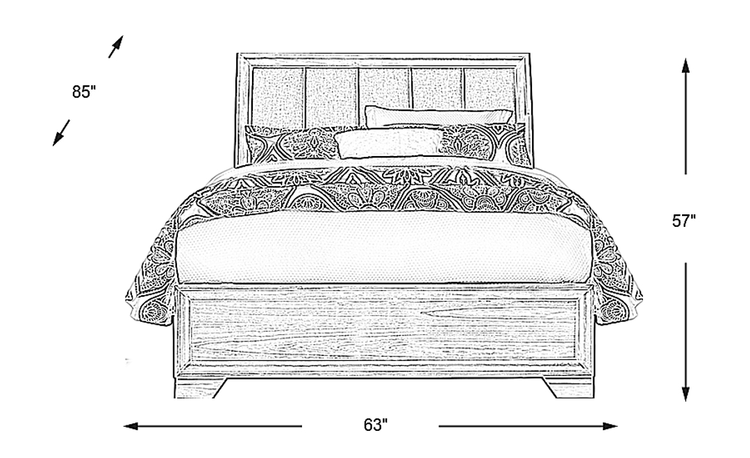 Beckwood Gray 3 Pc Queen Upholstered Sleigh Bed