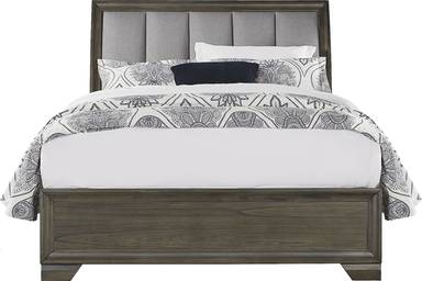 3 pc queen upholstered sleigh bed