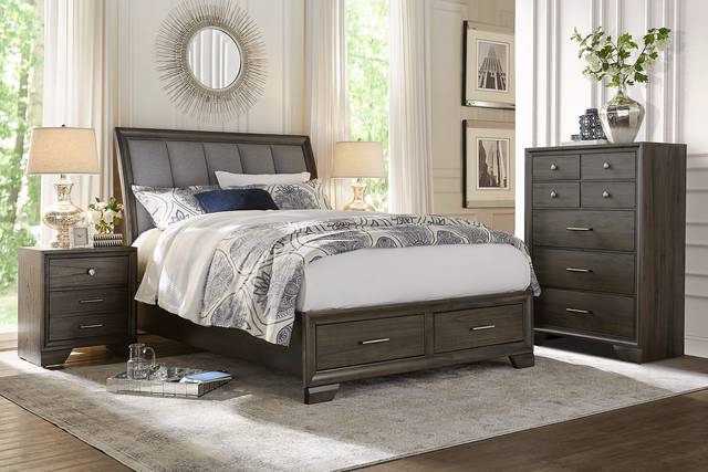 Beckwood Gray 5 Pc King Storage Bedroom - Thumbnail - Image 1