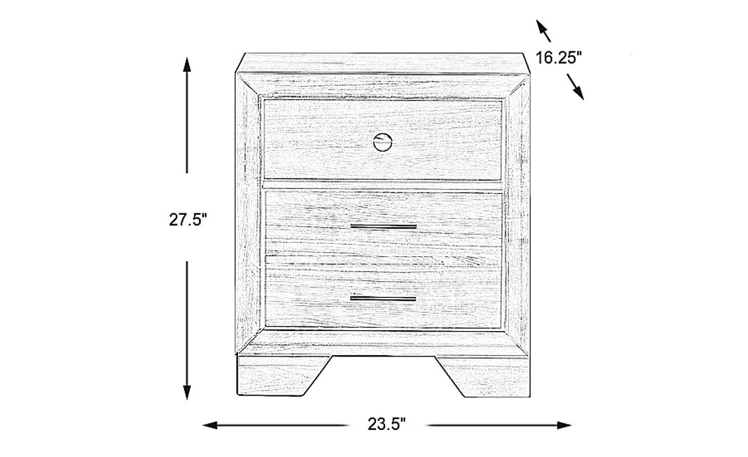 Beckwood Gray Nightstand