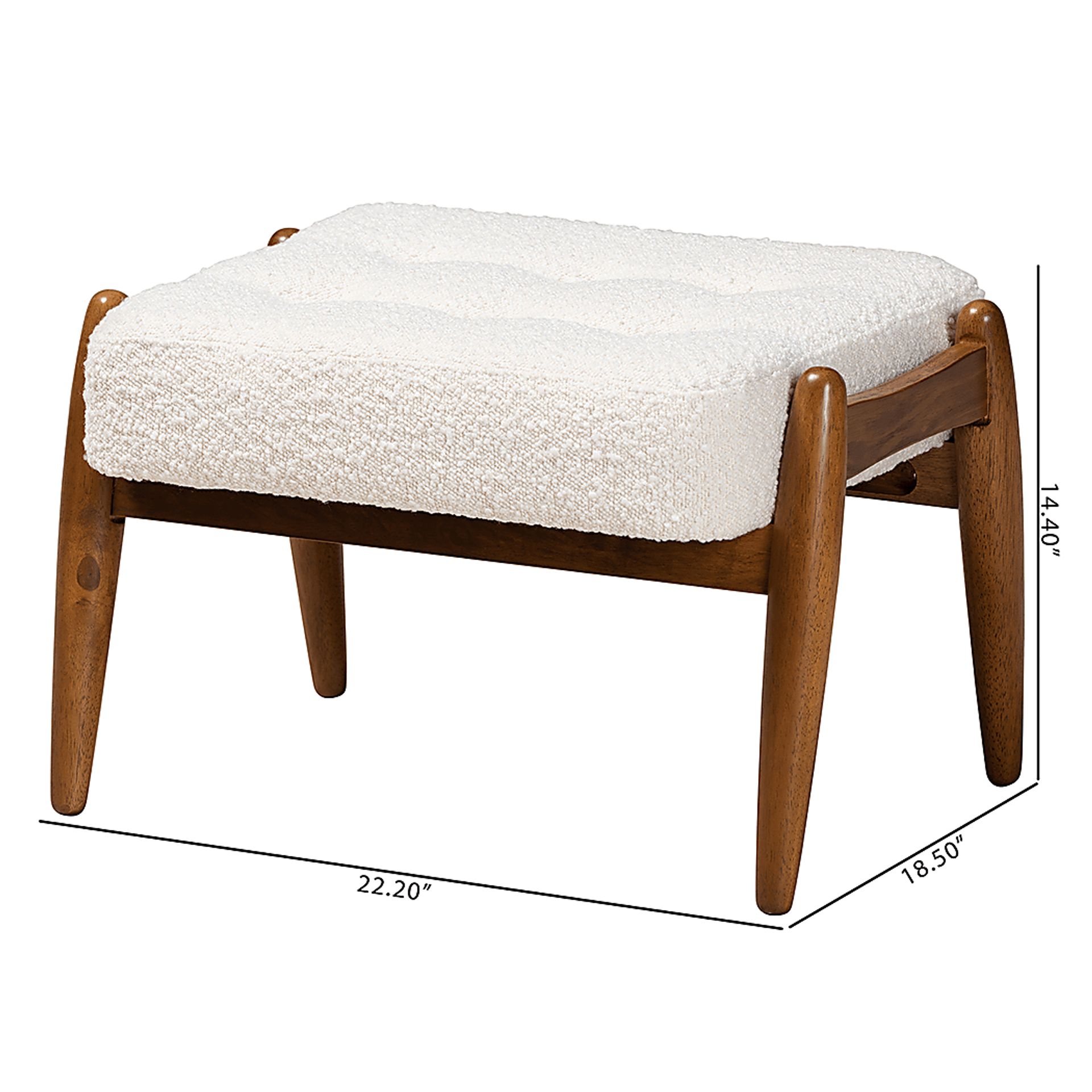 Becraft Brown Ottoman - Image 7