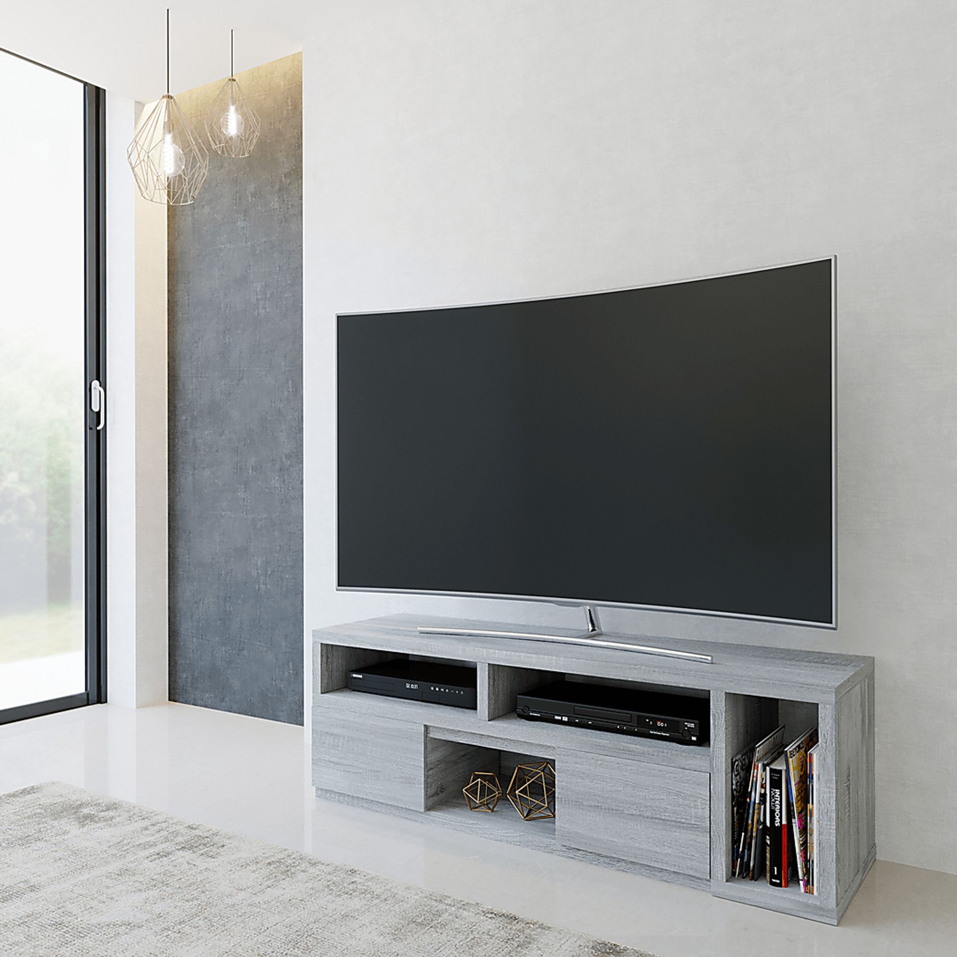 Beddiac Gray Adjustable 82 in. Console - Image 13