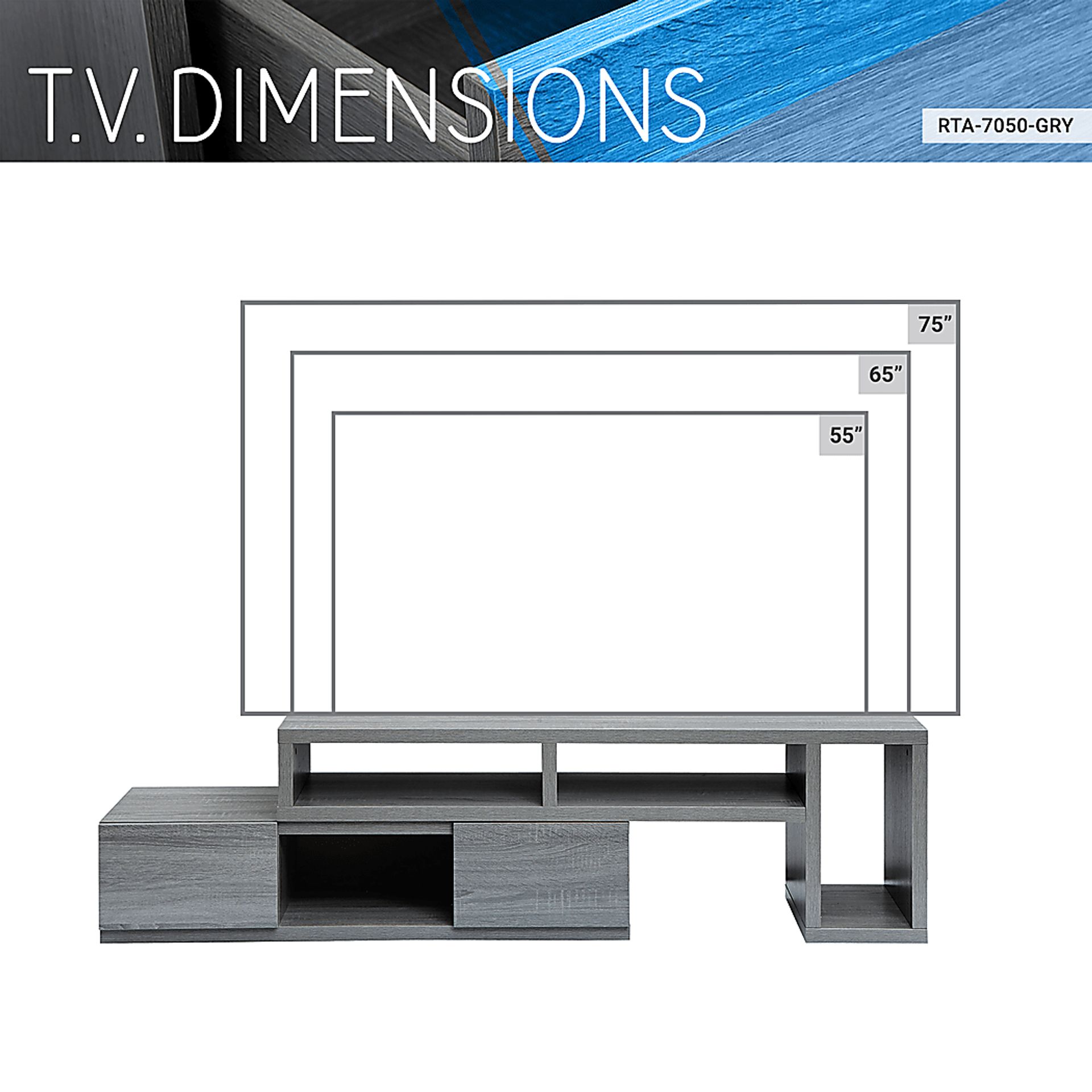 Beddiac Gray Adjustable 82 in. Console - Image 5