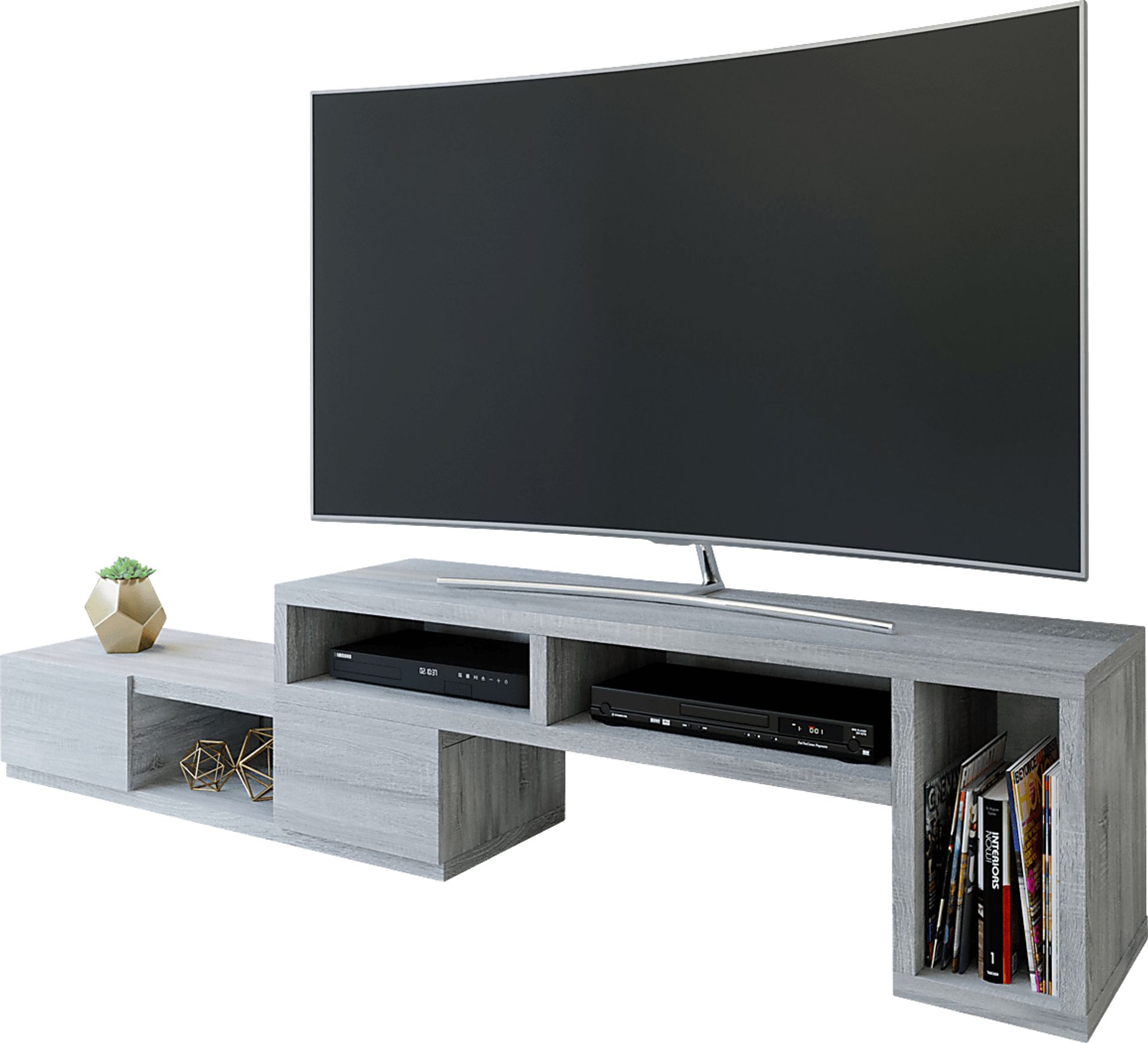 Beddiac Gray Adjustable 82 in. Console - Image 10