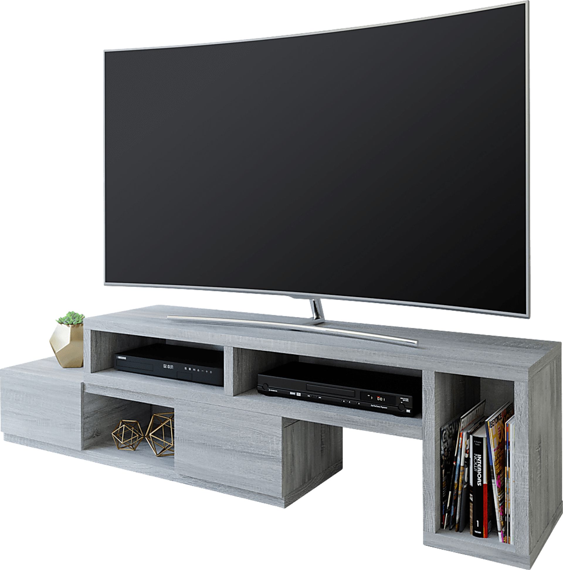 Beddiac Gray Adjustable 82 in. Console - Image 1
