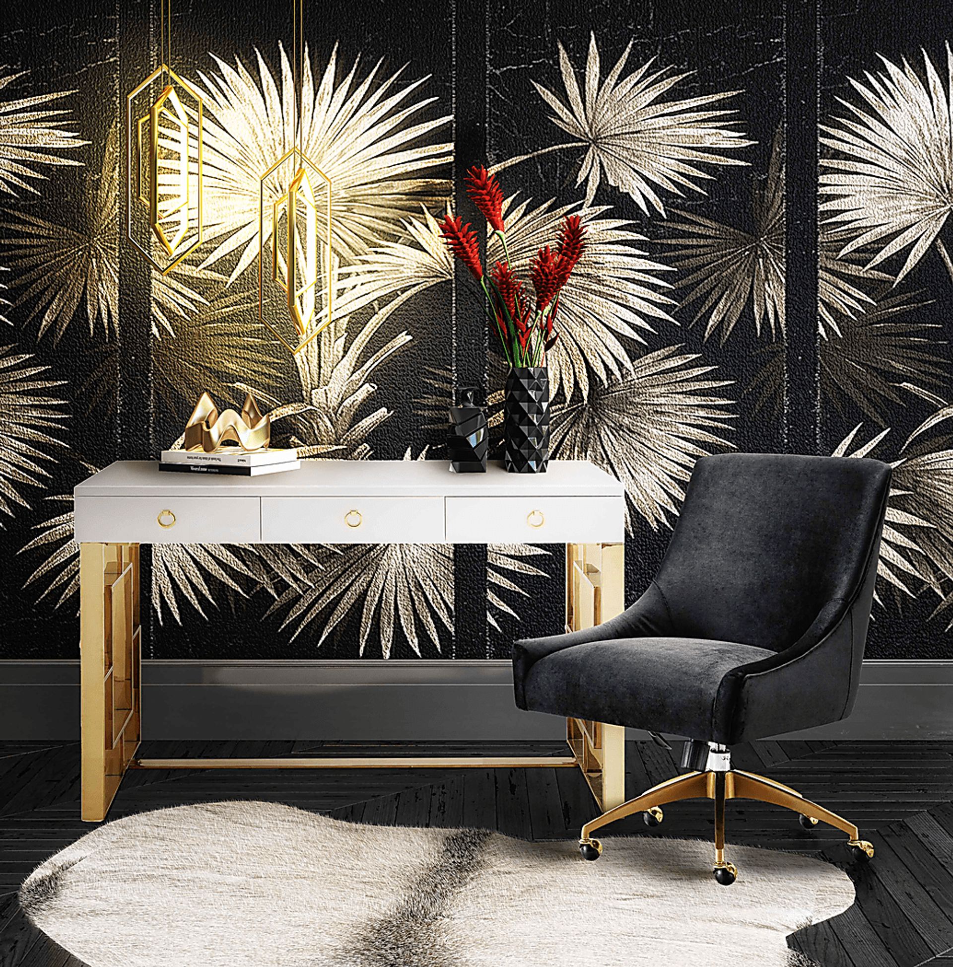 Bedera Black Desk Chair - Image 6
