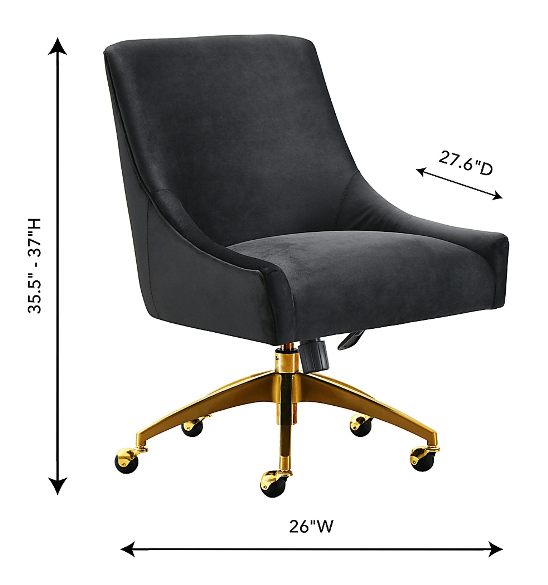 Bedera Black Desk Chair - Image 8