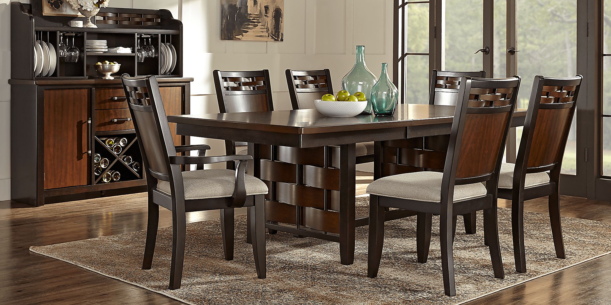 Bedford Heights 5 Pc Dark Cherry Wood Dining Room Set | Rooms to Go