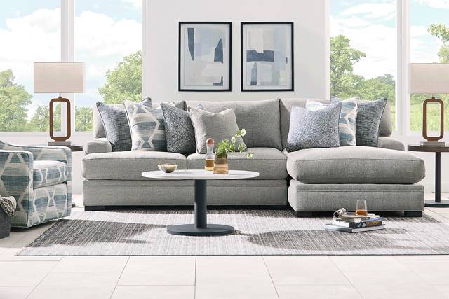 Bedford Park Gray 2 Pc Sectional with Chaise - Thumbnail - Image 1