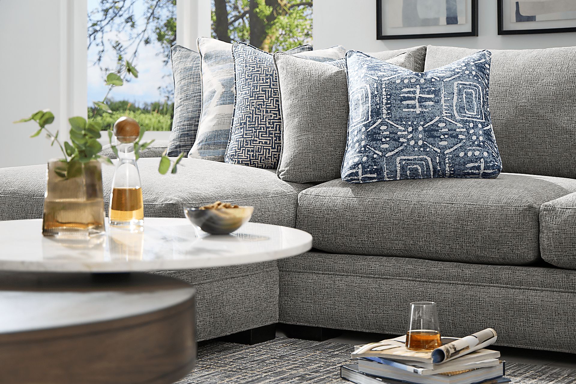 Bedford Park Gray 3 Pc Sectional with Chaise - Image 4