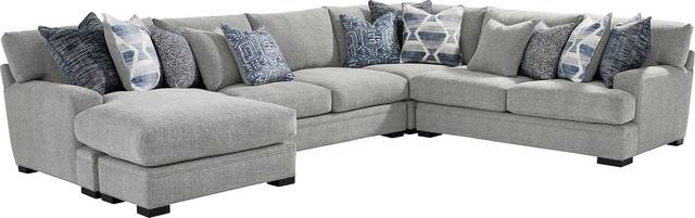 Bedford Park Gray 3 Pc Sectional with Chaise - Thumbnail - Image 1