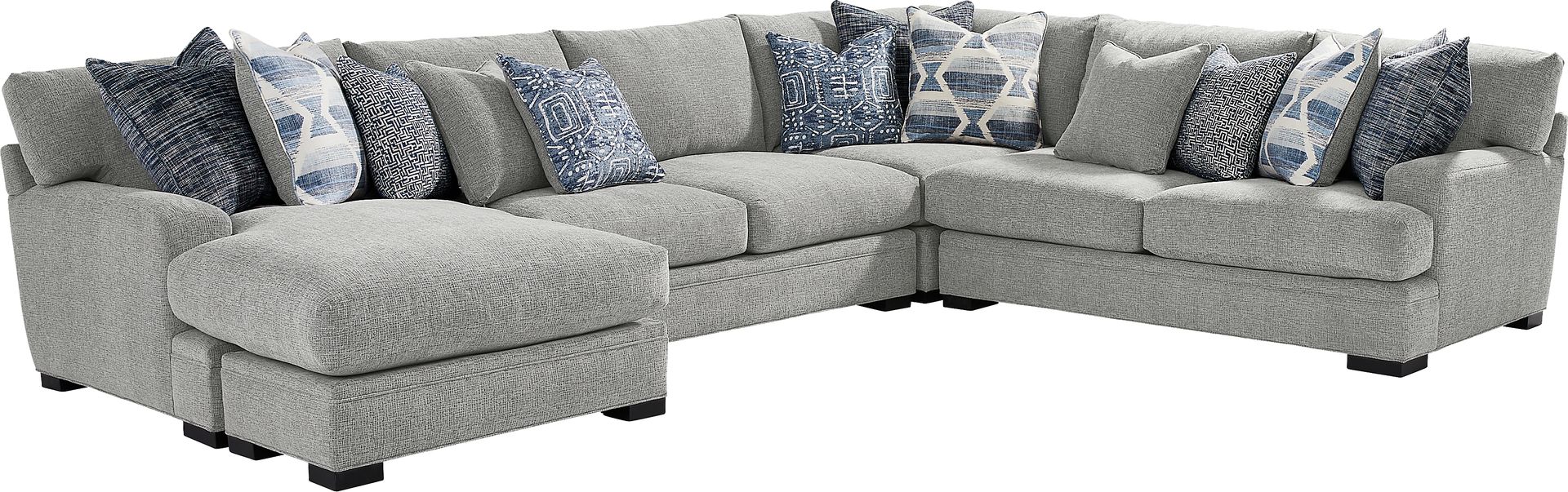 Bedford Park Gray 3 Pc Sectional with Chaise - Image 1