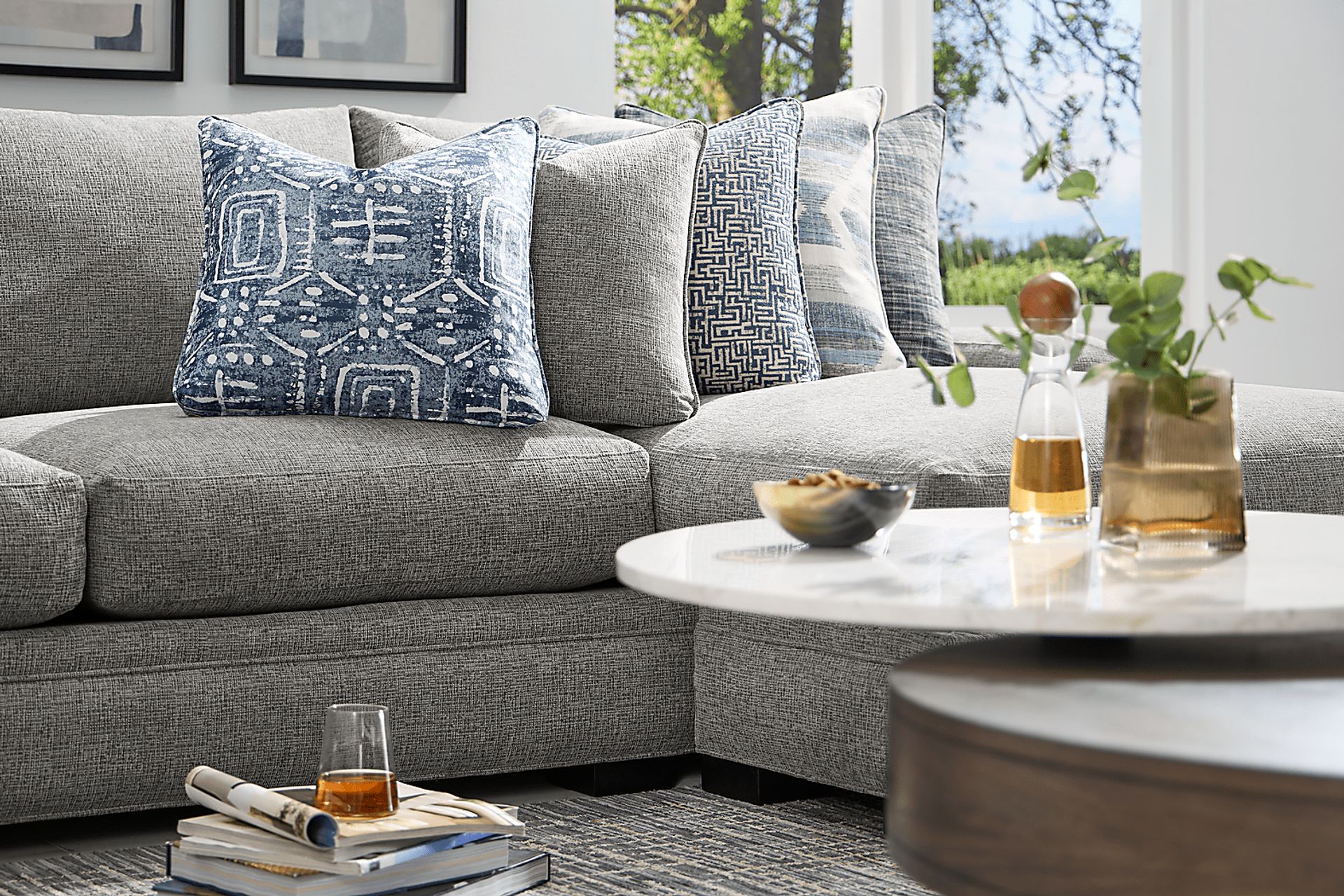 Bedford Park Gray 3 Pc Sectional with Chaise - Image 4