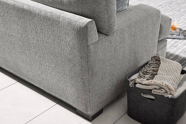 Bedford Park Gray 3 Pc Sectional with Chaise - Thumbnail - Image 1