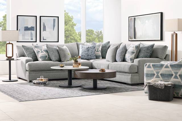 Bedford Park Gray 3 Pc Sectional - Thumbnail - Image 1