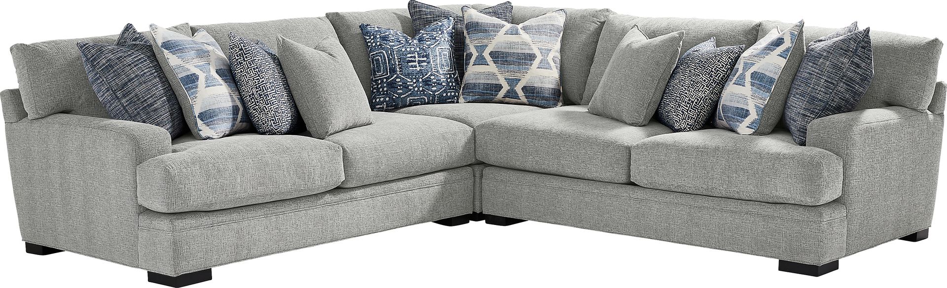 Bedford Park Gray 3 Pc Sectional - Image 1