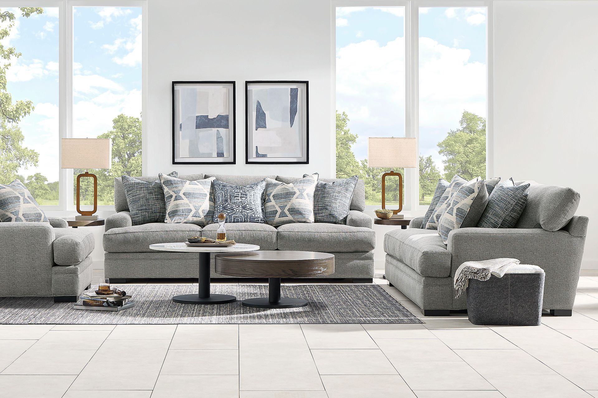 Bedford Park Gray 5 Pc Living Room - Image 1