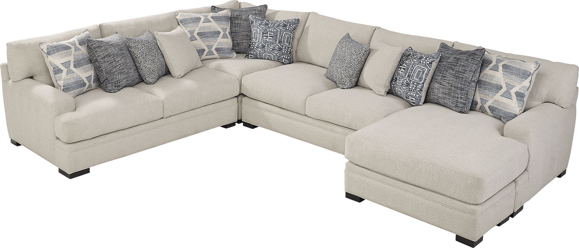 Bedford Park Ivory 3 Pc Sectional with Chaise - Image 3