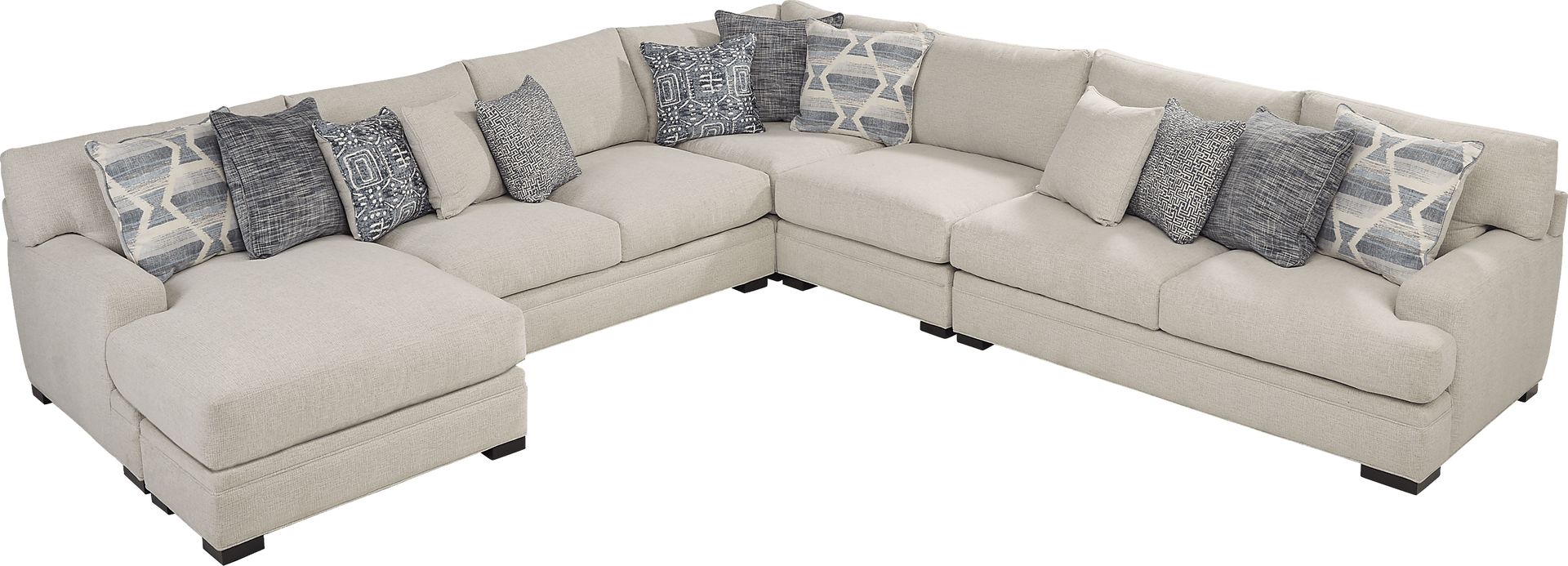 Bedford Park Ivory 4 Pc Sectional with Chaise - Image 3