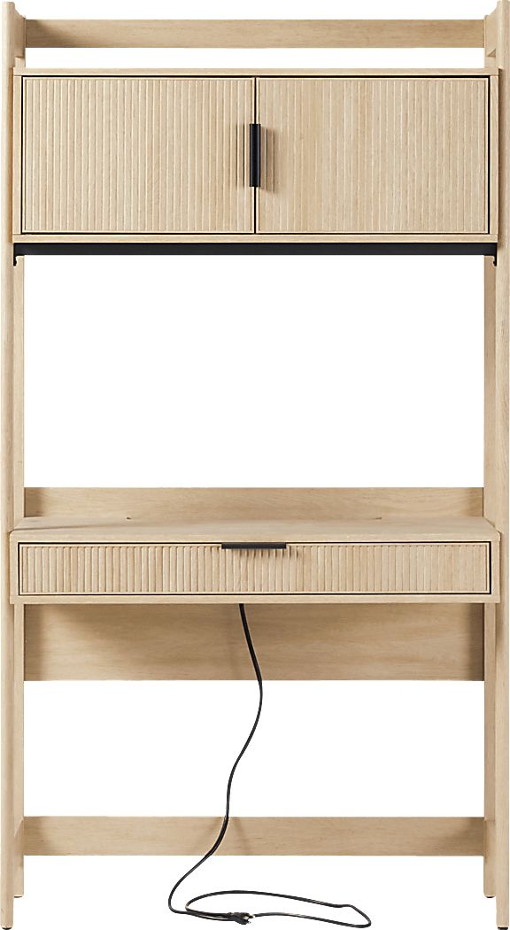 Bedfordshire Oak Desk With Hutch - Thumbnail 3