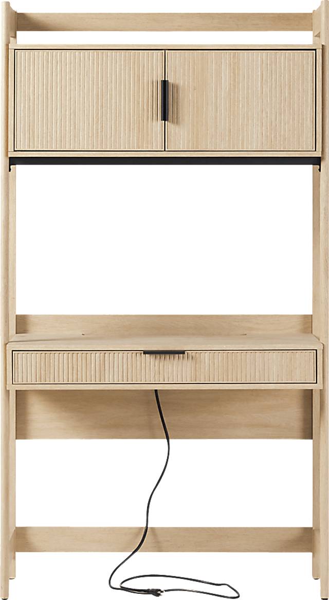 Bedfordshire Oak Desk With Hutch - Thumbnail - Image 4