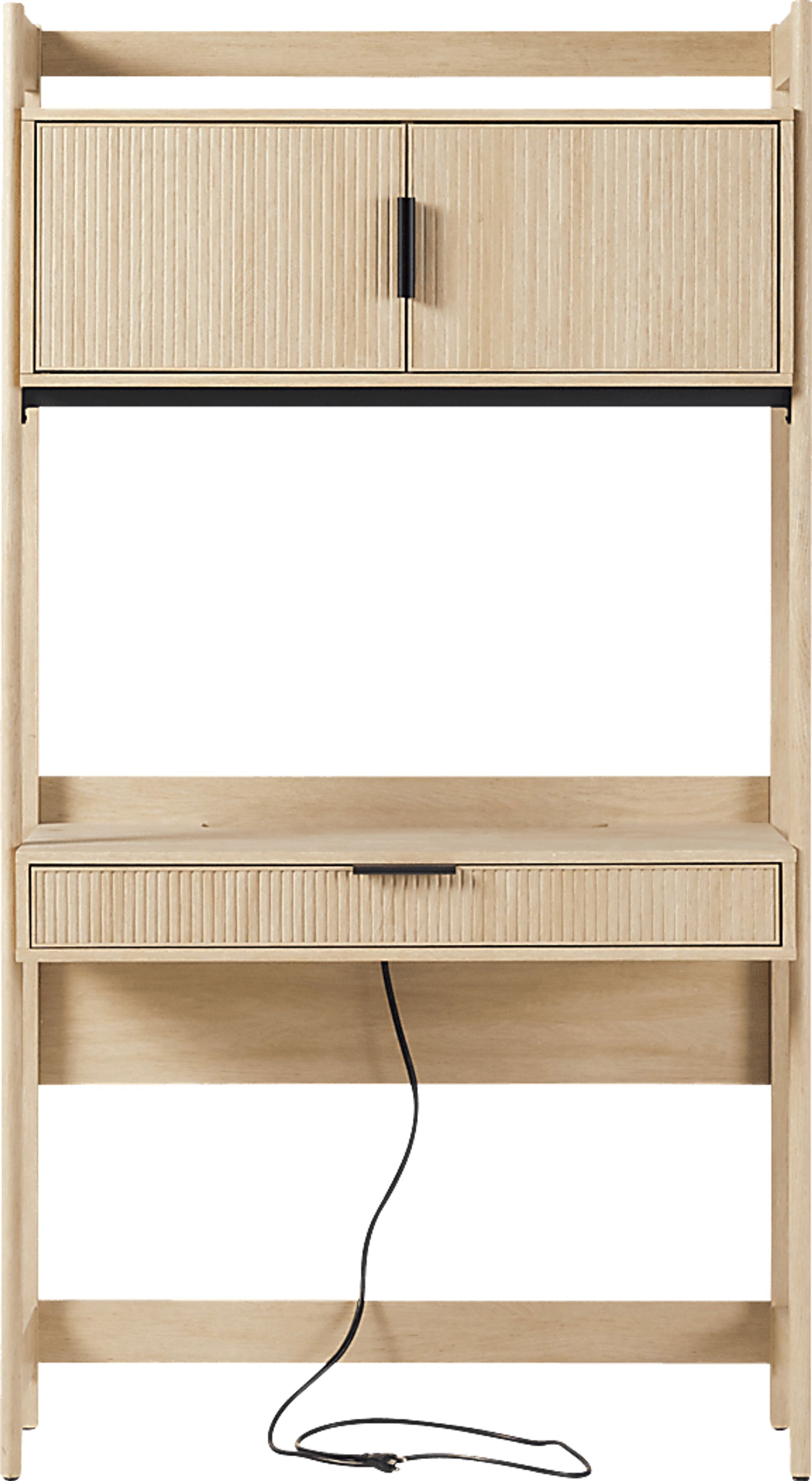 Bedfordshire Oak Desk With Hutch - Image 4