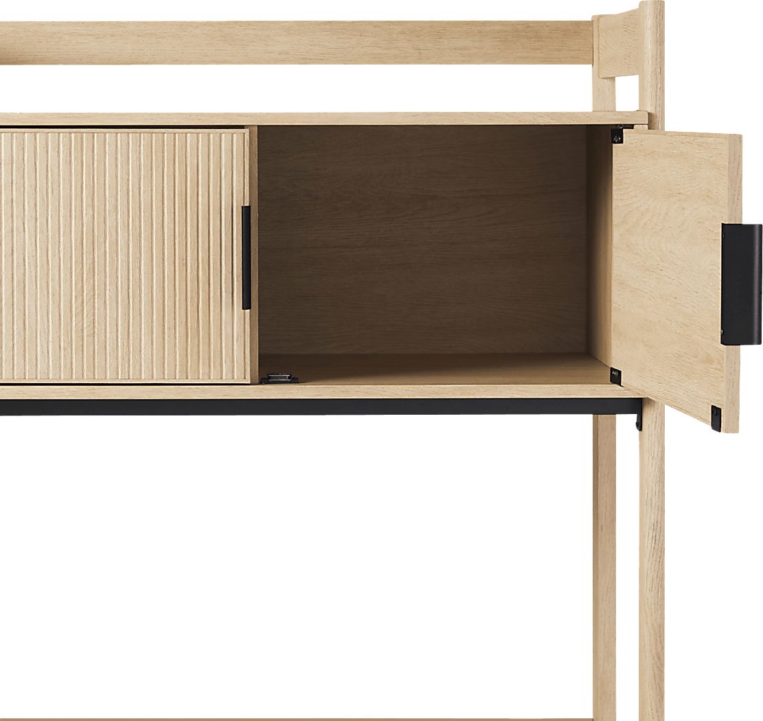 Bedfordshire Oak Desk With Hutch - Thumbnail 4
