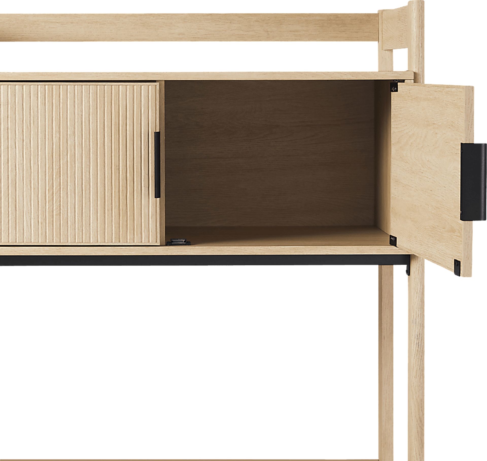 Bedfordshire Oak Desk With Hutch - Image 5