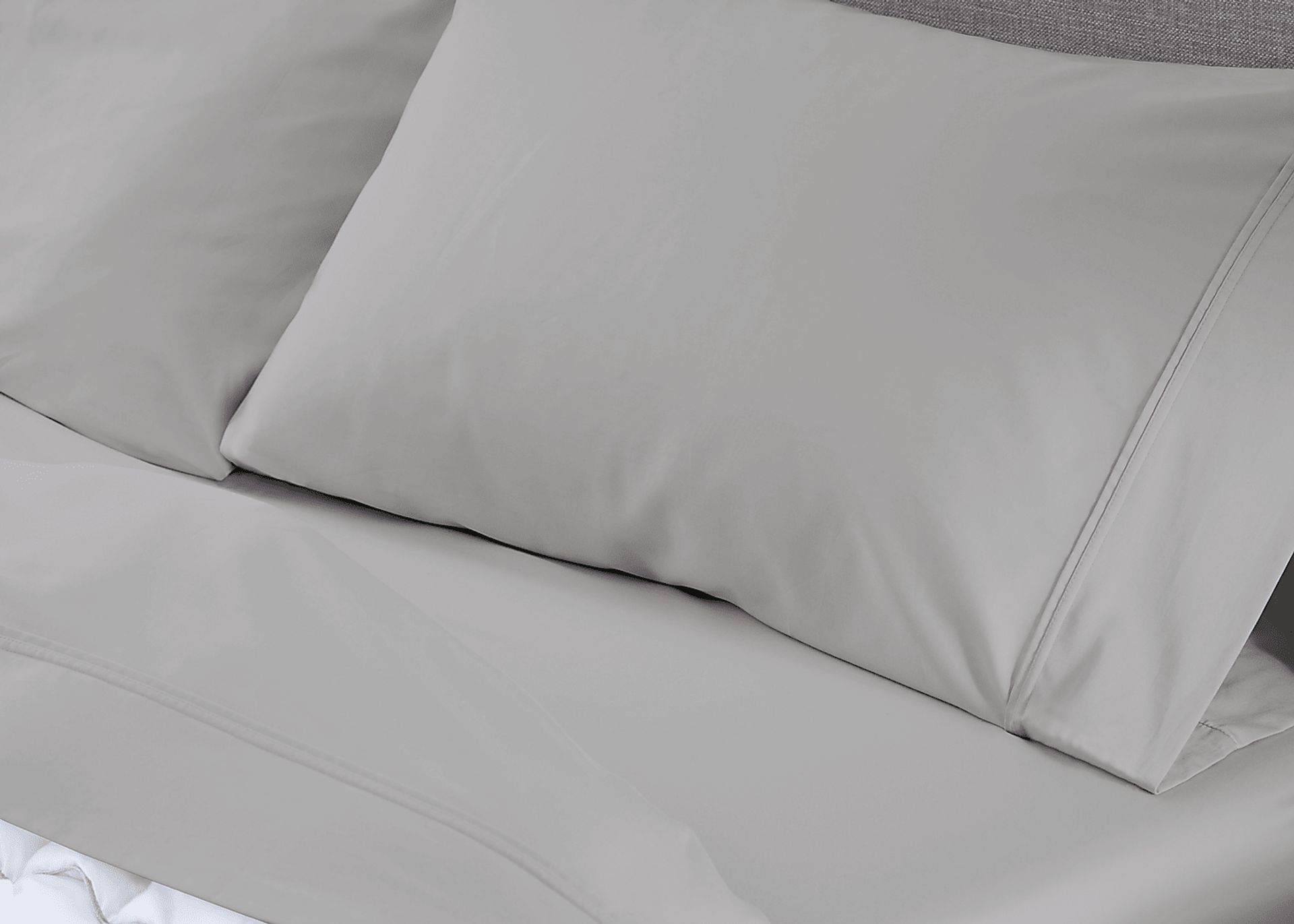 Bedgear Basic Light Gray 4 Pc Full Bed Sheet Set - Image 4