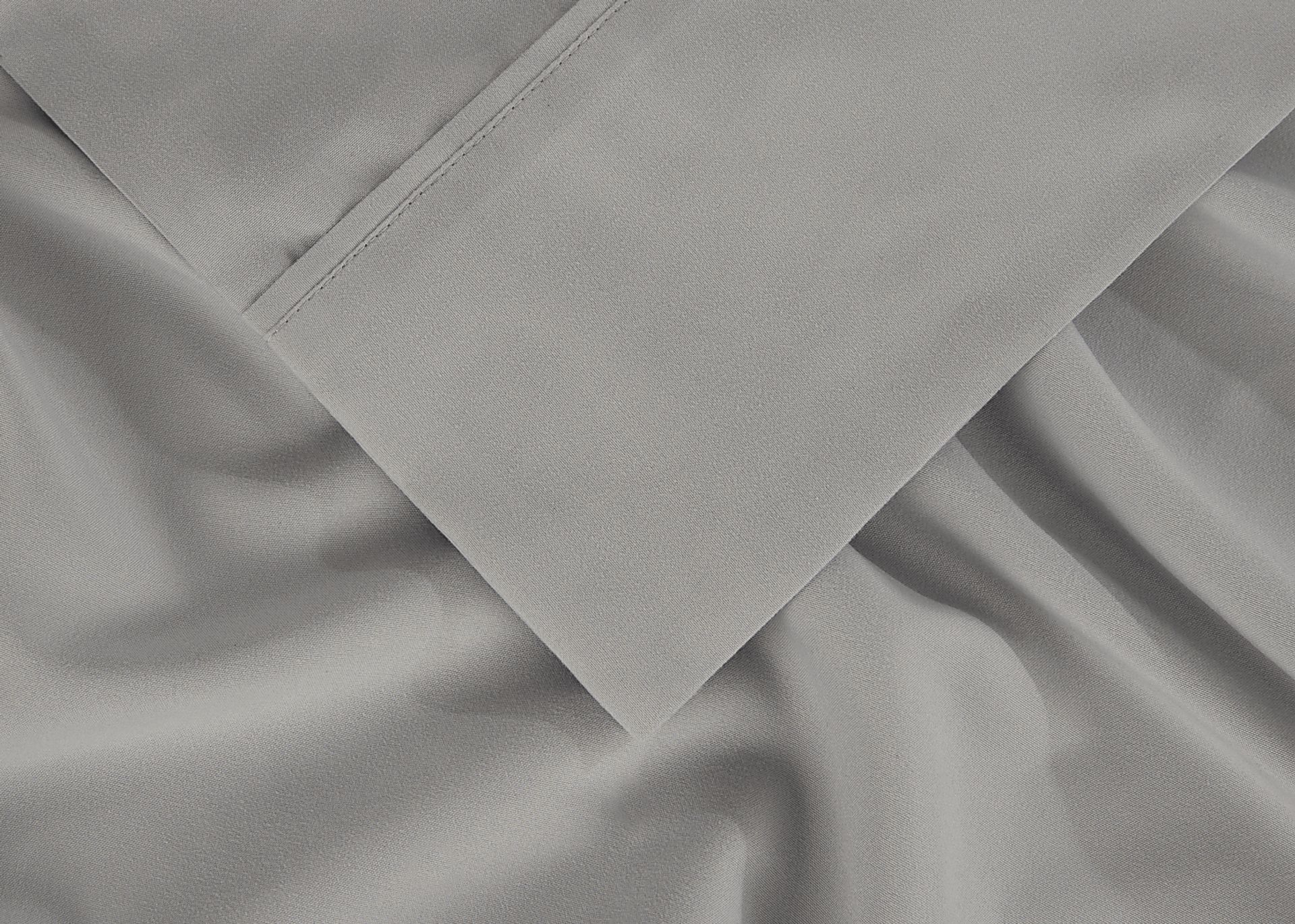 Bedgear Basic Light Gray 4 Pc Full Bed Sheet Set - Image 5