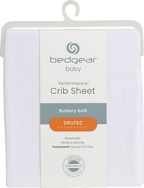 Bedgear Dri-Tec Bright White Crib Bed Sheet