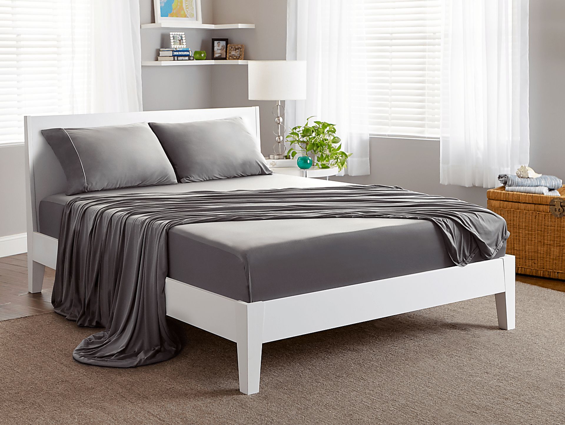 Bedgear Dri-Tec Gray 5 Pc Split King/Split California King Bed Sheet Set - Image 5