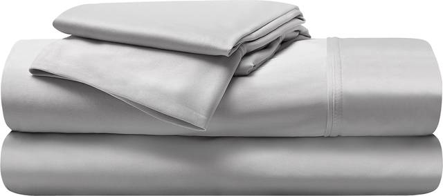 Bedgear Dri-Tec Light Gray 4 Pc Queen Bed Sheet Set - Thumbnail - Image 1
