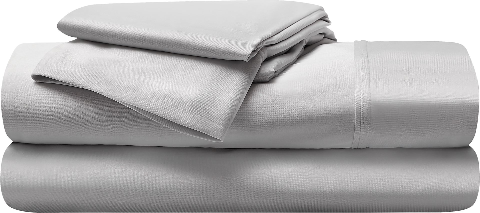 Bedgear Dri-Tec Light Gray 4 Pc Queen Bed Sheet Set - Image 1
