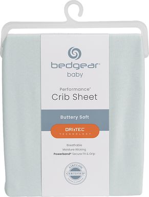 Bedgear Dri-Tec Light Green Crib Bed Sheet