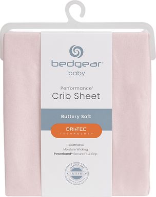 Bedgear Dri-Tec Light Pink Crib Bed Sheet