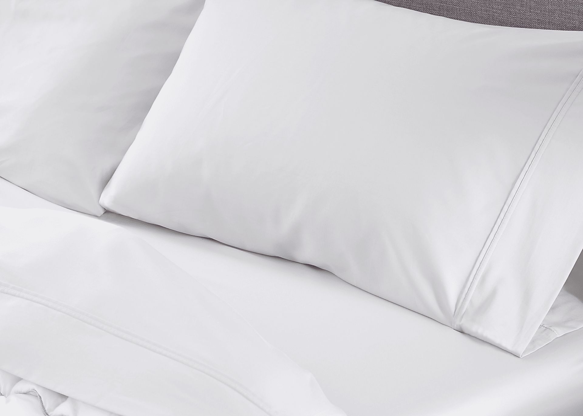 Bedgear Hyper-Cotton Bright White 5 Pc Split California King Bed Sheet Set - Image 4
