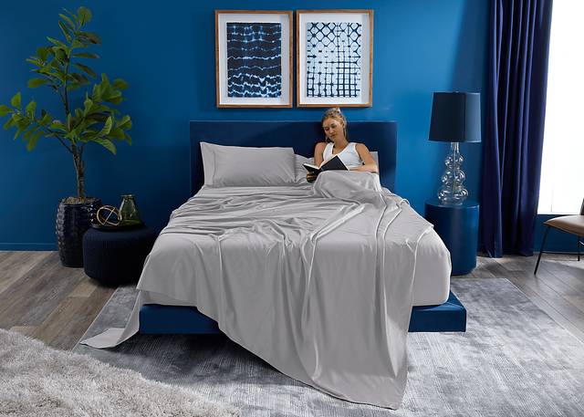 Bedgear Hyper-Cotton Light Gray 5 Pc Split King Bed Sheet Set - Thumbnail - Image 2