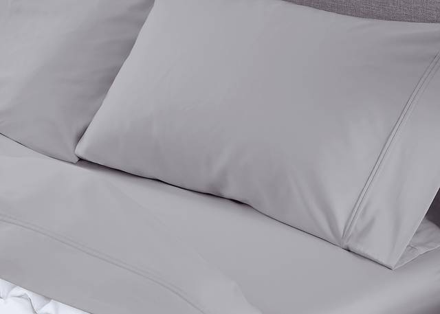 Bedgear Hyper-Cotton Light Gray 5 Pc Split King Bed Sheet Set - Thumbnail - Image 4