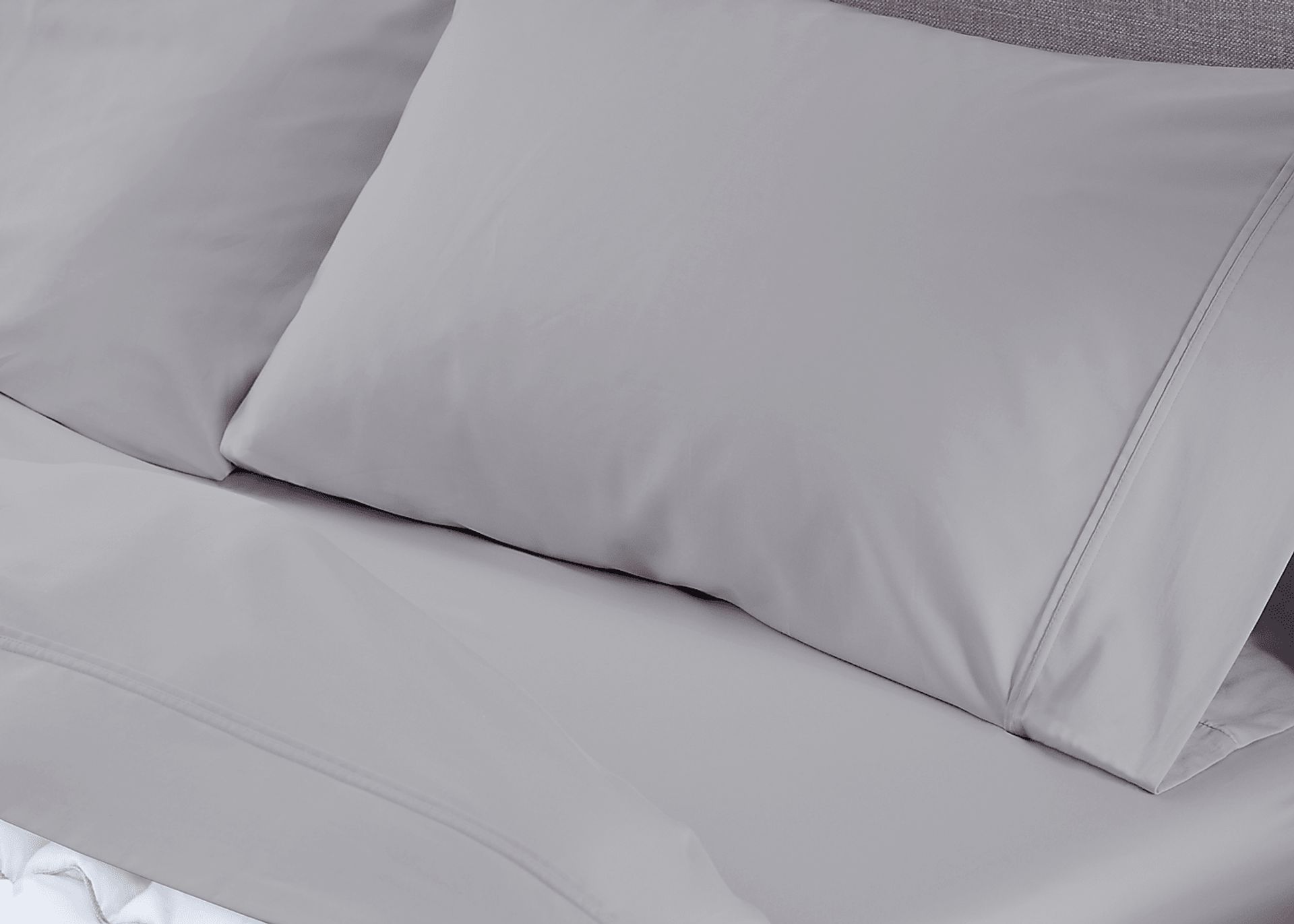Bedgear Hyper-Cotton Light Gray 5 Pc Split King Bed Sheet Set - Image 4