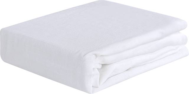 Bedgear Hyper-Linen Bright White Crib Bed Sheet - Thumbnail - Image 2