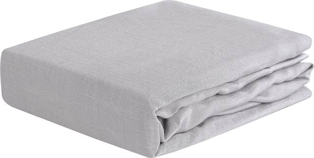 Bedgear Hyper-Linen Light Gray Crib Bed Sheet - Thumbnail - Image 2