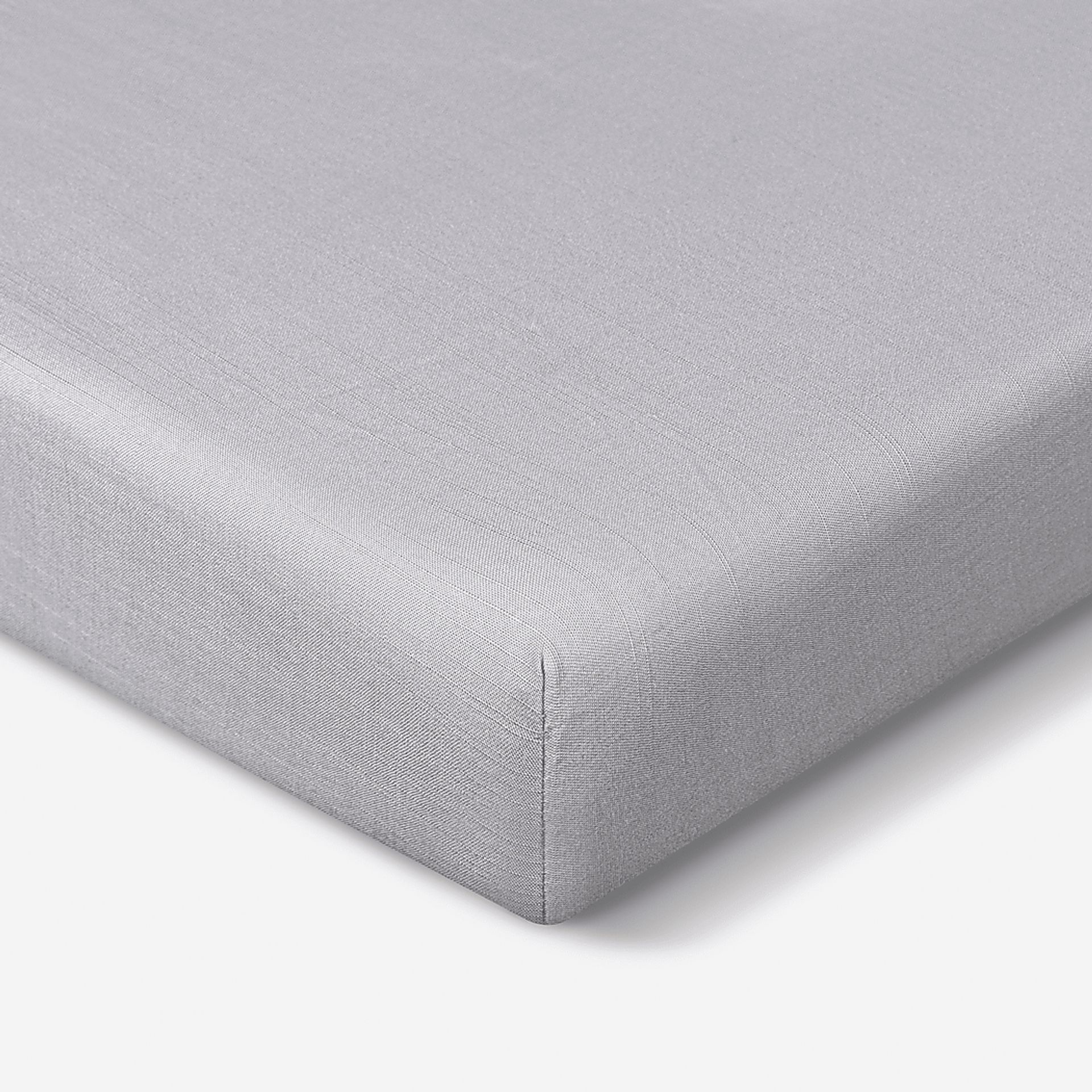 Bedgear Hyper-Linen Light Gray Crib Bed Sheet - Image 3