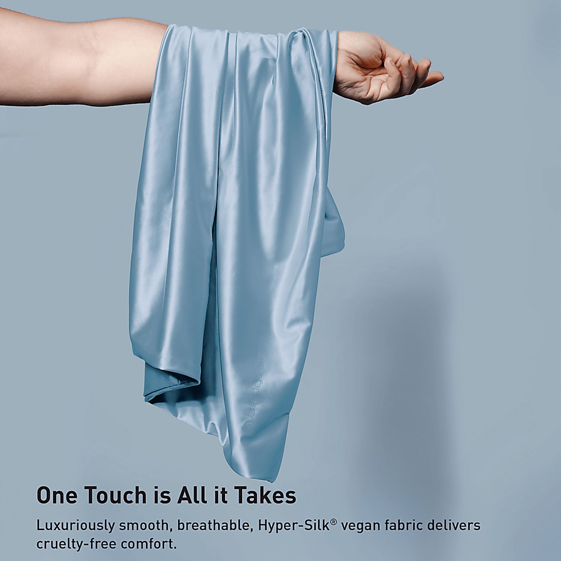 Bedgear Hyper-Silk Performance Misty Blue King Pillowcase - Image 4