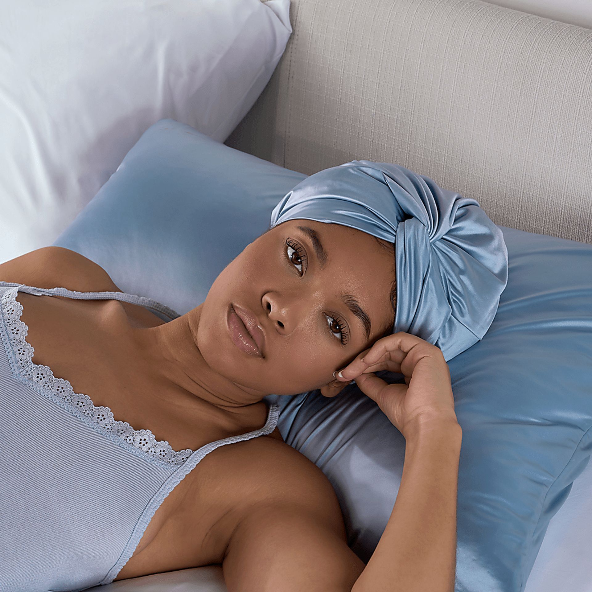 Bedgear Hyper-Silk Performance Misty Blue Turban - Image 6