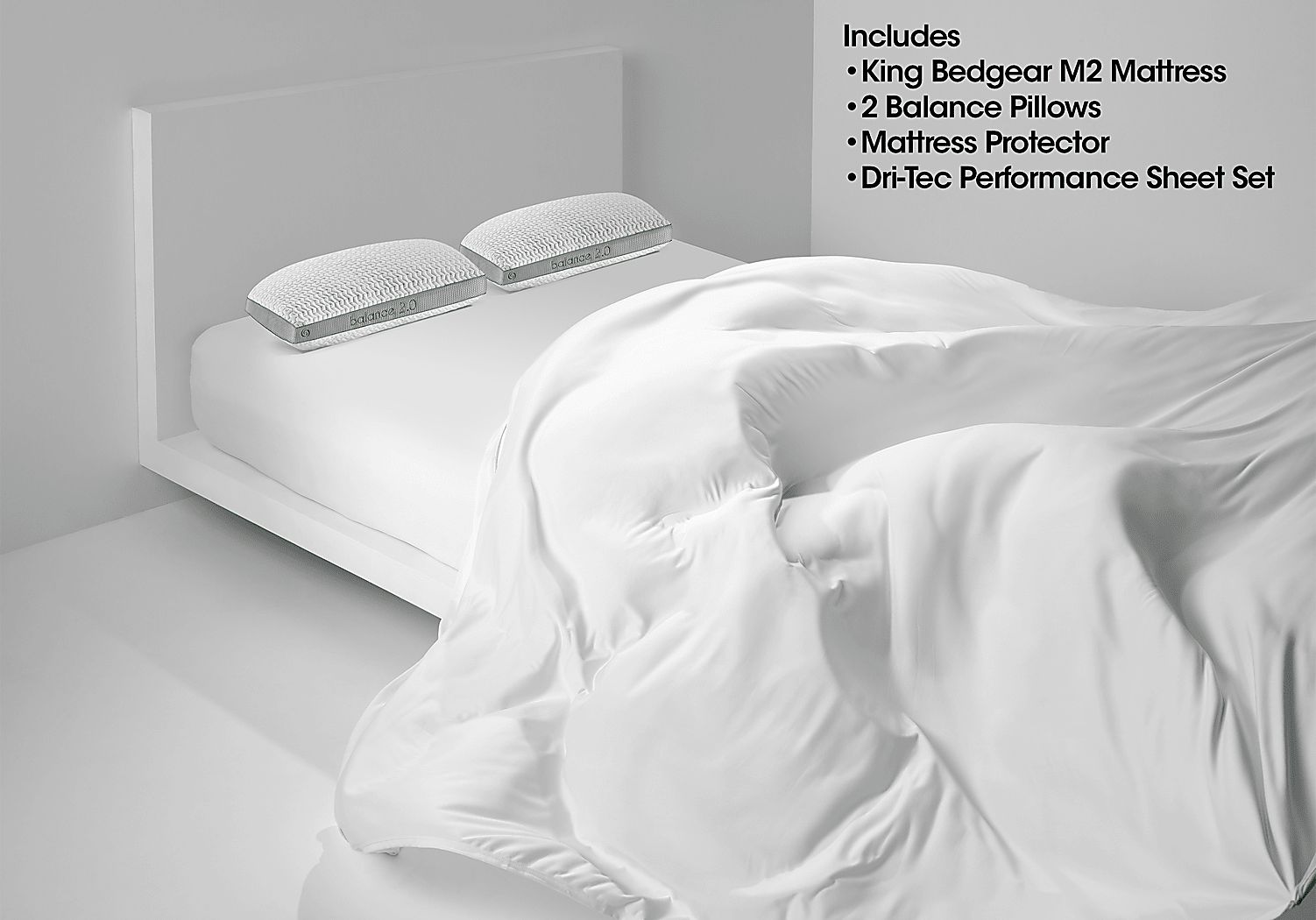 Bedgear M2 Firm 5 Pc King Mattress and Accessories Package Rooms To Go