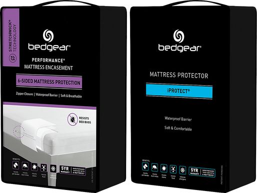 Bedgear StretchWick MattresSkin Queen Mattress Encasement and iProtect Protector Bundle