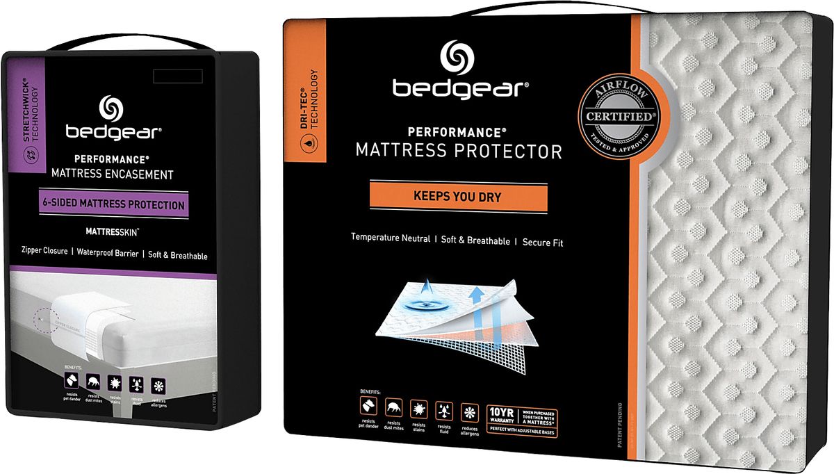 Bedgear MattresSkin Queen Mattress Encasement & DriTec Protector Rooms To Go